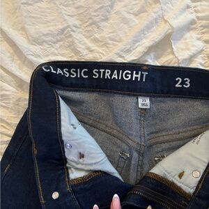 J. Crew Classic Straight Leg Jeans - Dark Blue